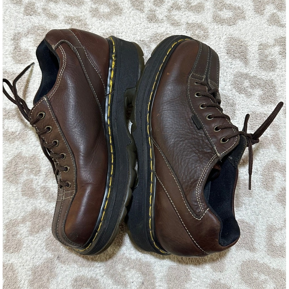Dr. Martens Low Top Oxford Shoes Mens Brown Leather Platform - Picture 1 of 7